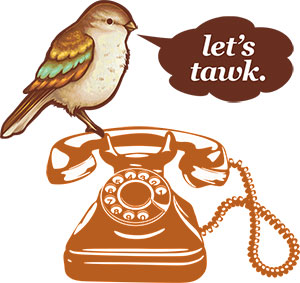 Picture of a bird saying 